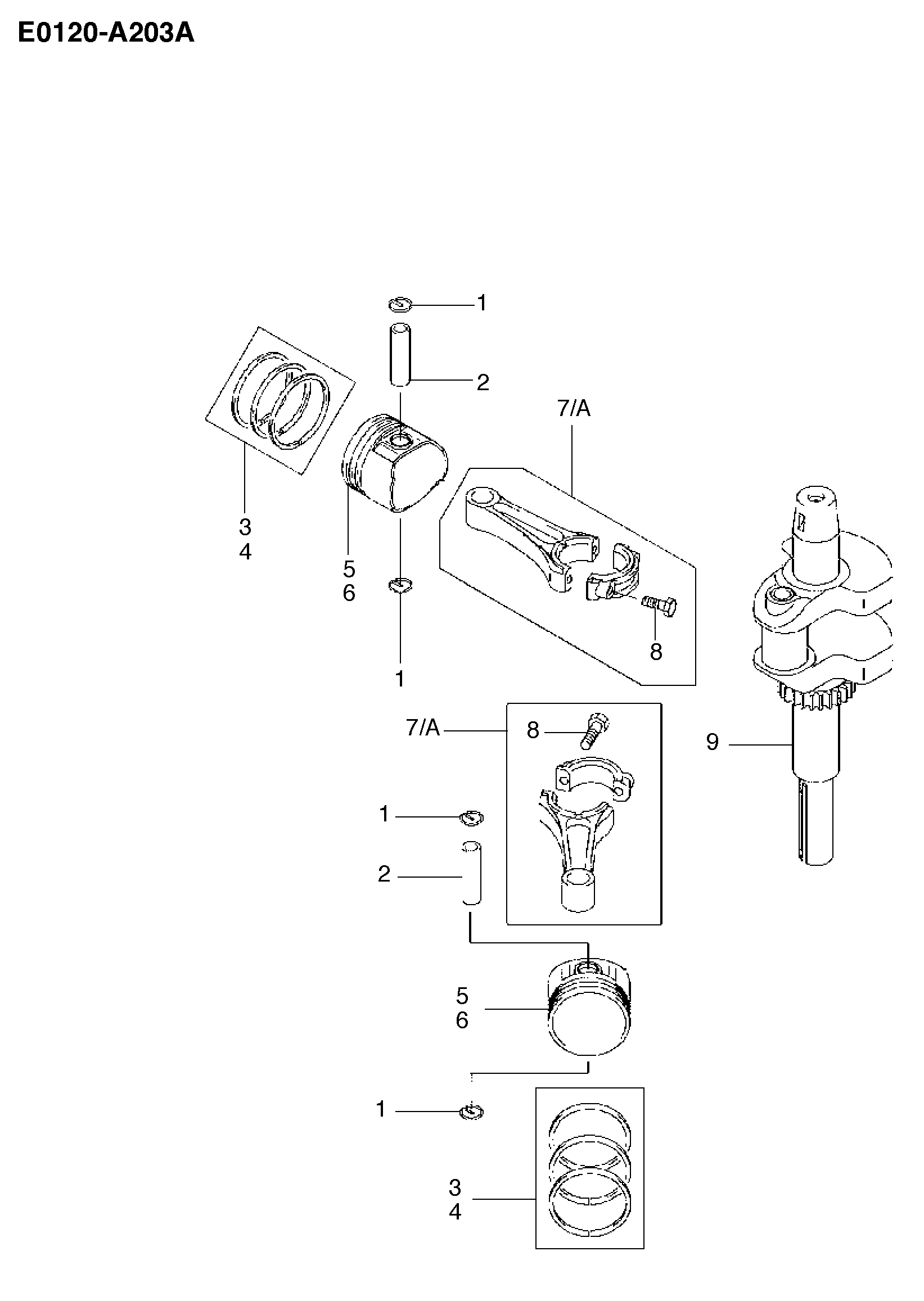 PISTON ET VILEBREQUIN