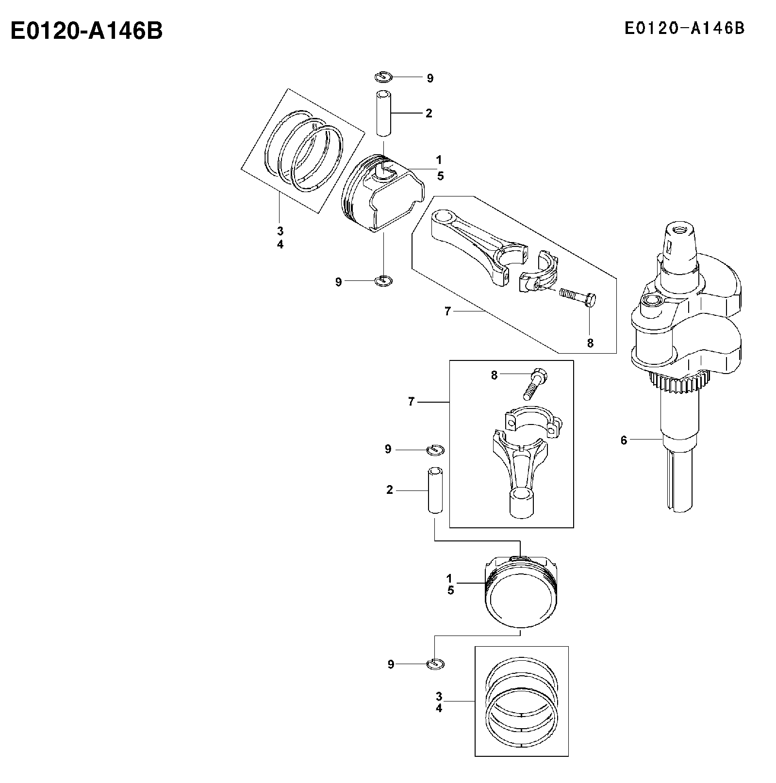 PISTON ET VILEBREQUIN