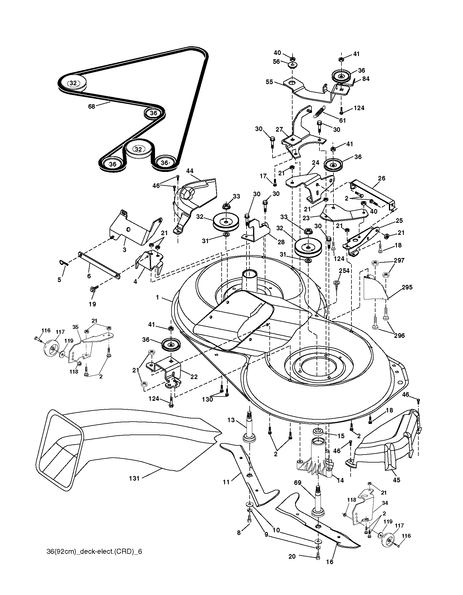 Rasenmäherdeck / Schneidgruppe