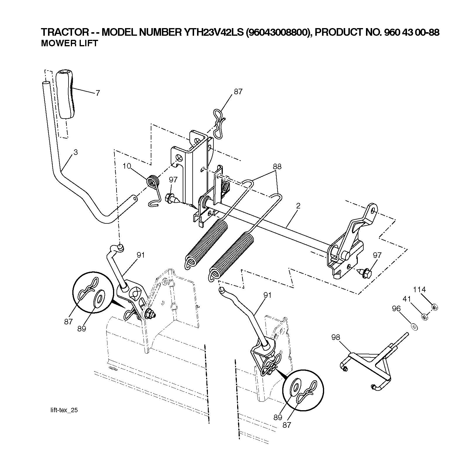 MÄHWERK-HEBEL