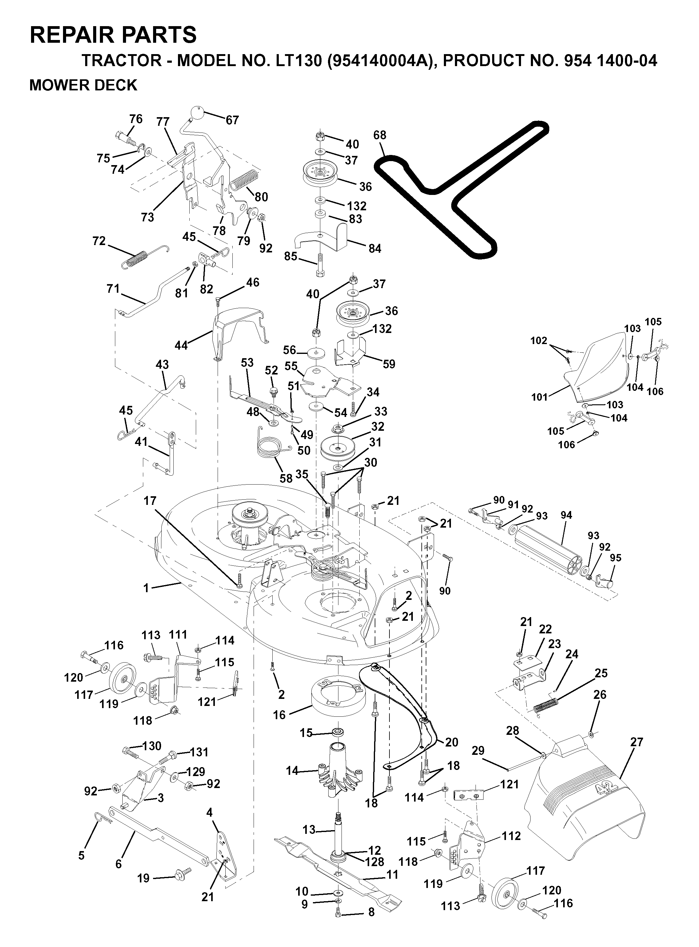 Rasenmäherdeck / Schneidgruppe