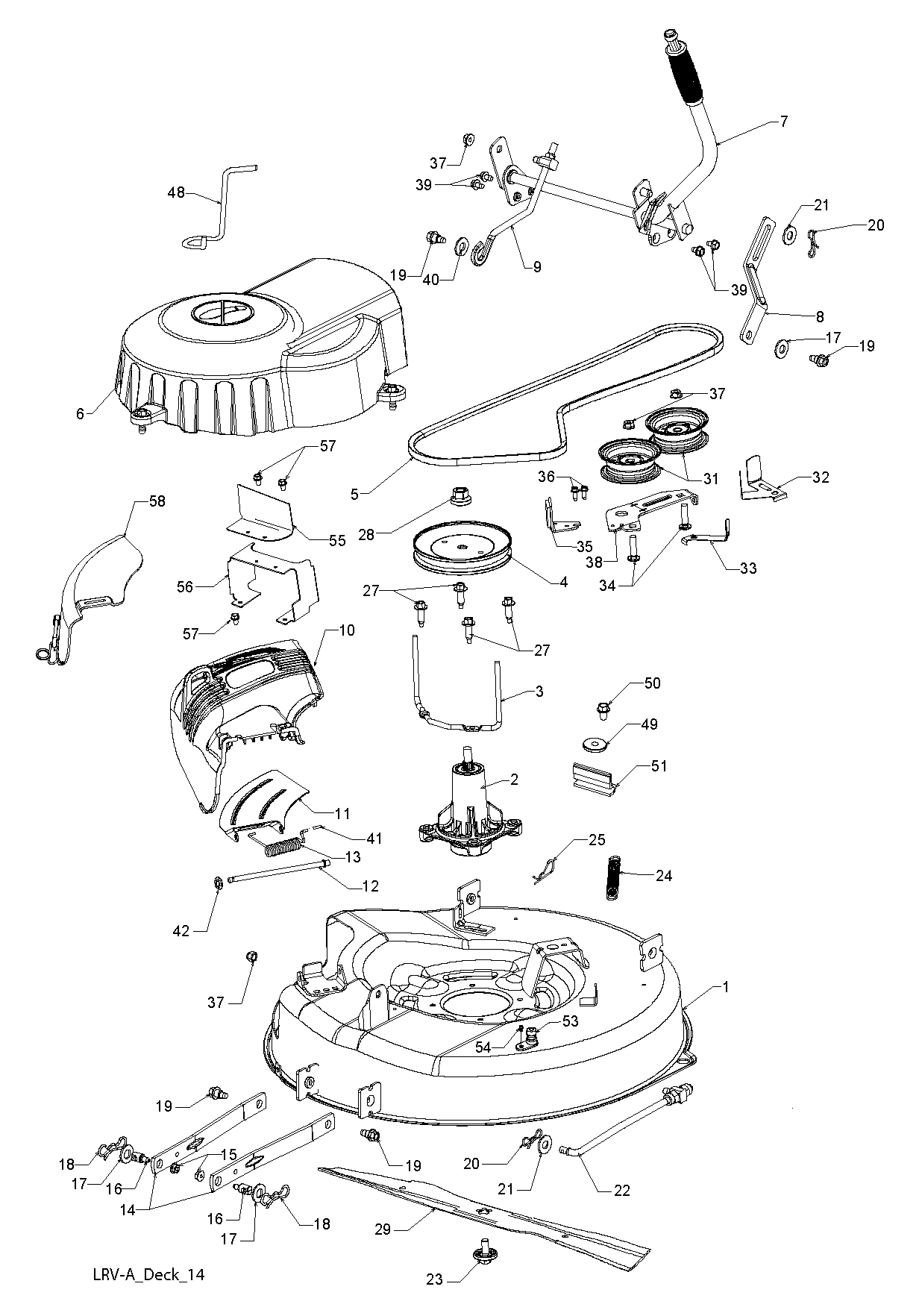 Rasenmäherdeck / Schneidgruppe