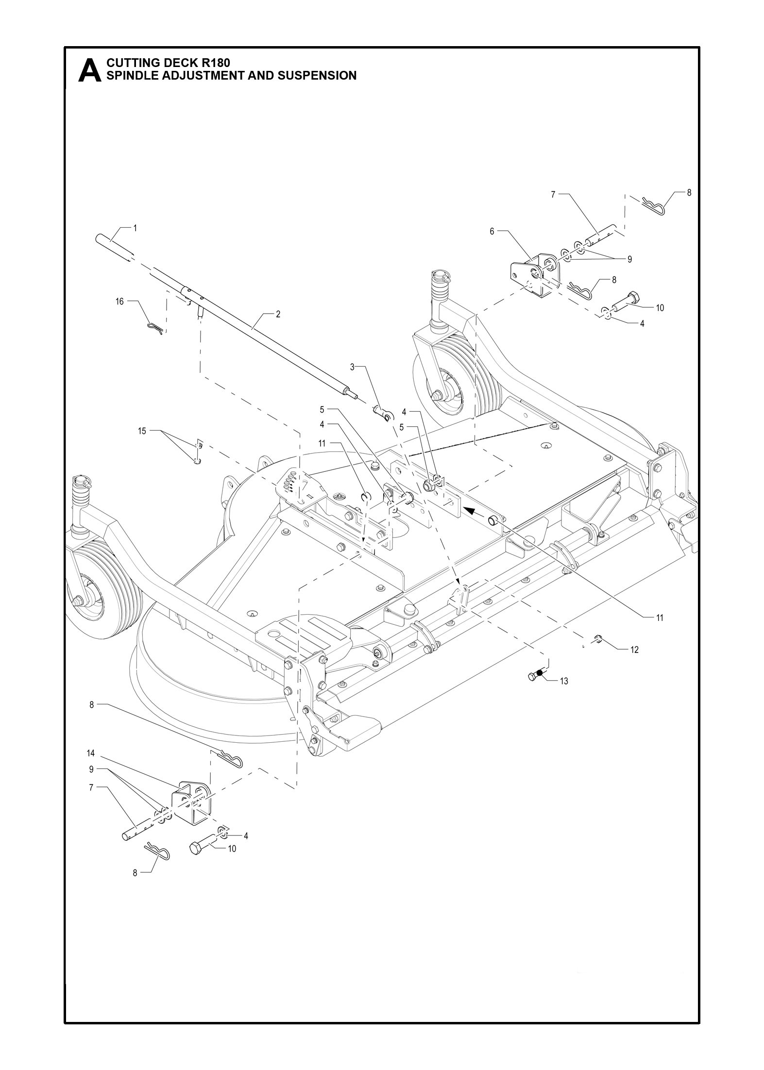 SPINDLE ADJUSTMENT AND SUSPENSION