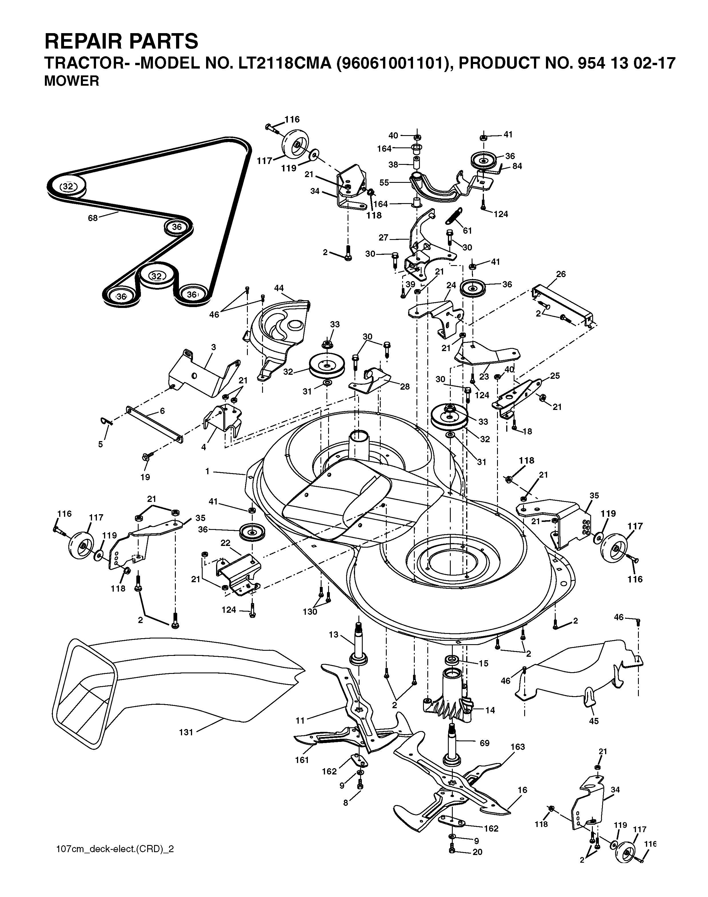 Rasenmäherdeck / Schneidgruppe