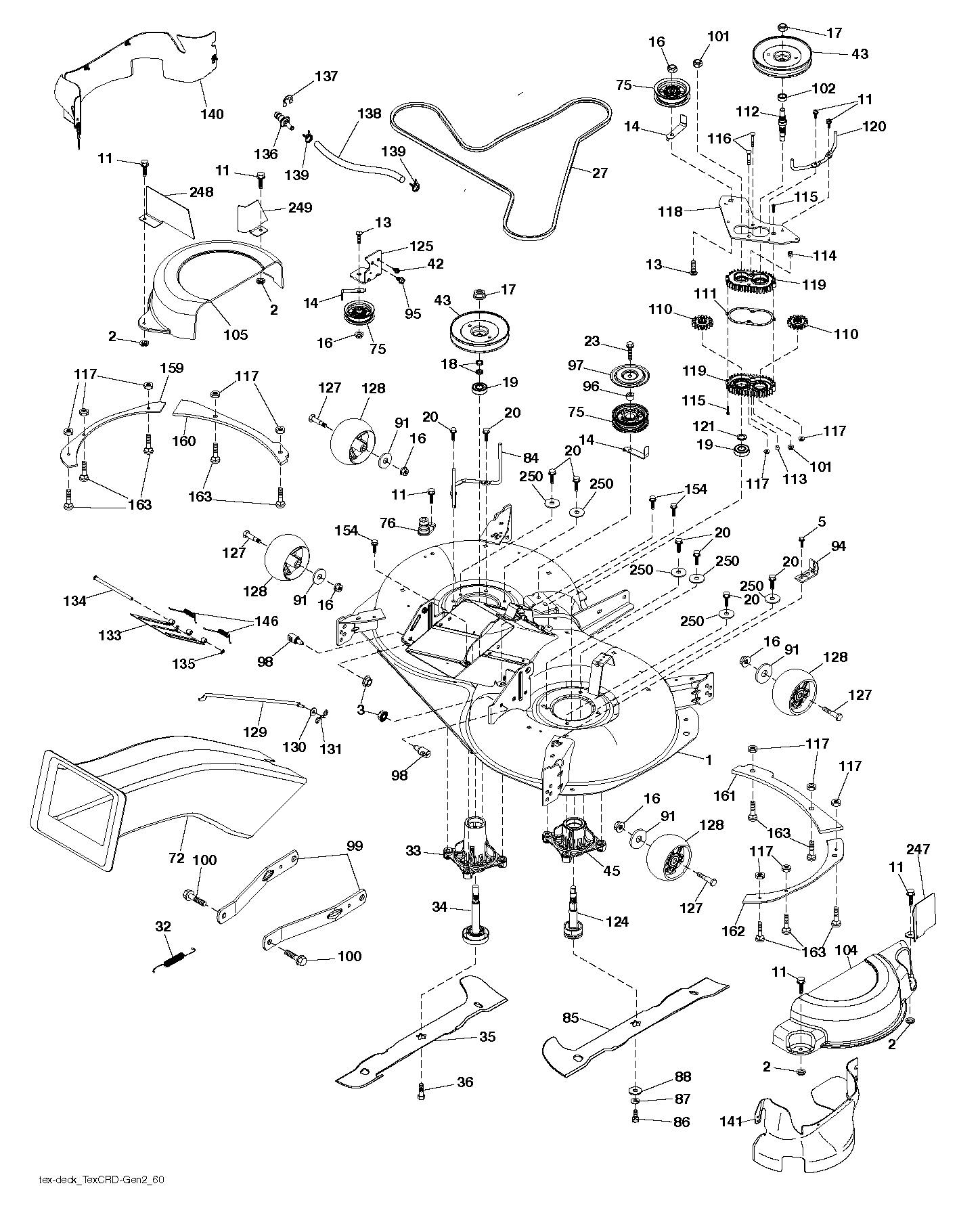Rasenmäherdeck / Schneidgruppe