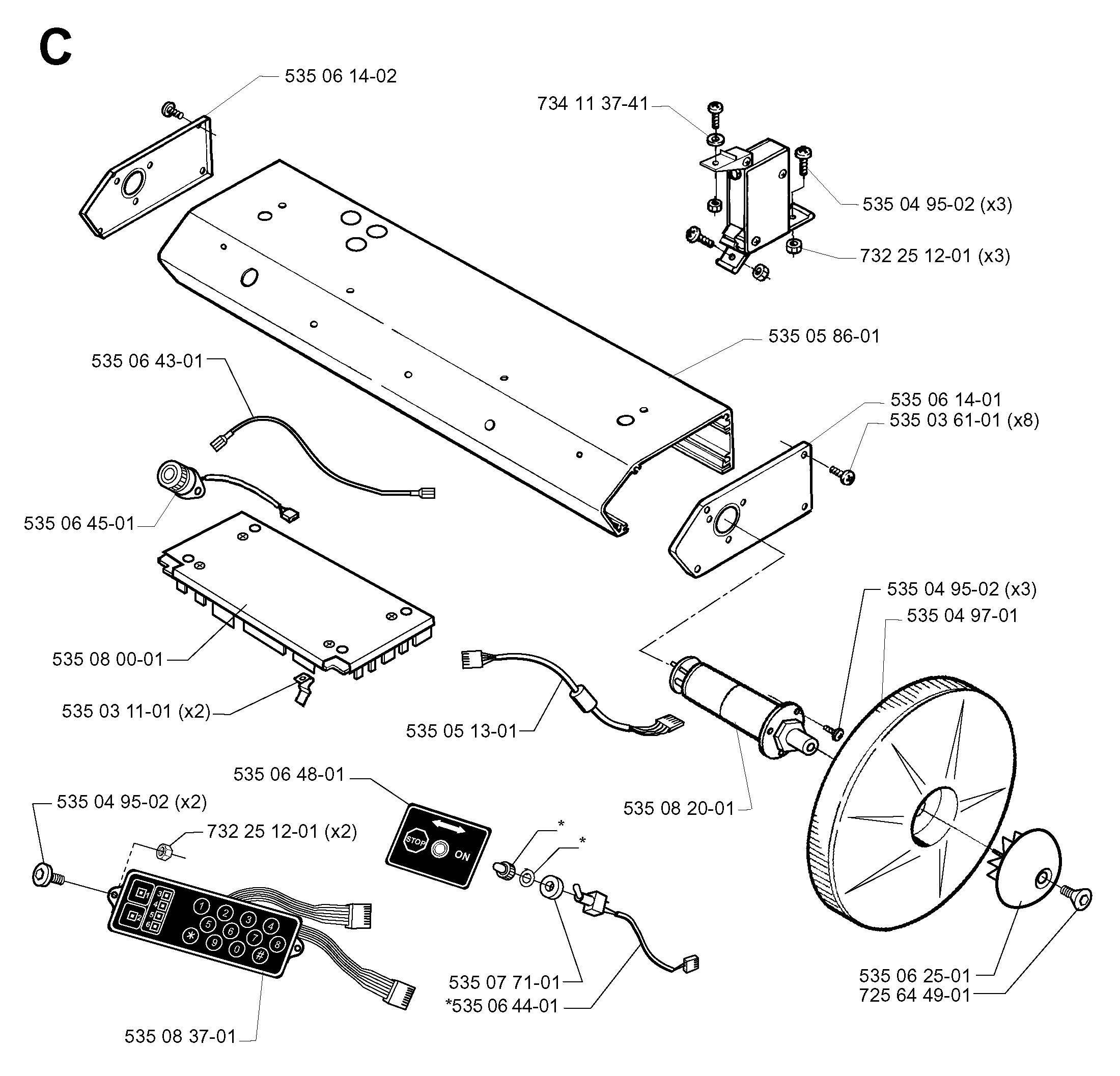 ELETTRONICA E ALLOGGIAMENTO MOTORINO RUOTA